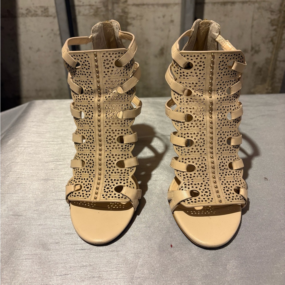 Isola Beige Gladiator Heels